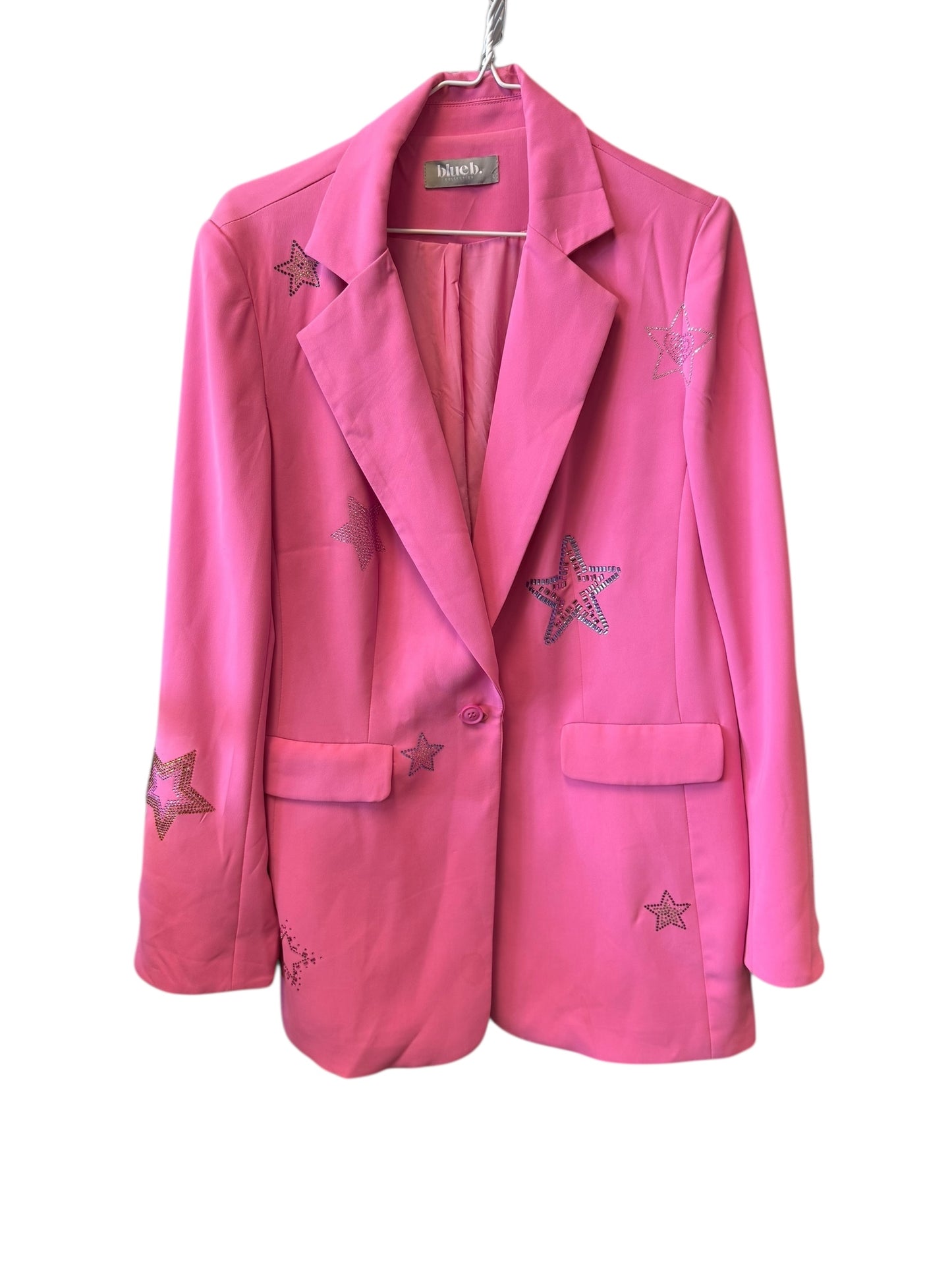 BLUE B PINK RHINESTONE BLAZER 100 LARGE