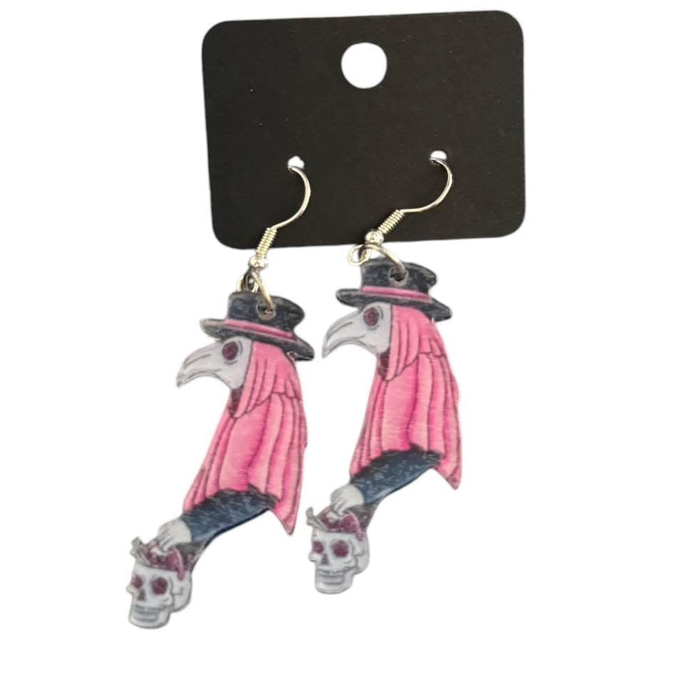 HALLOWEEN PINK CREATURE EARRINGS