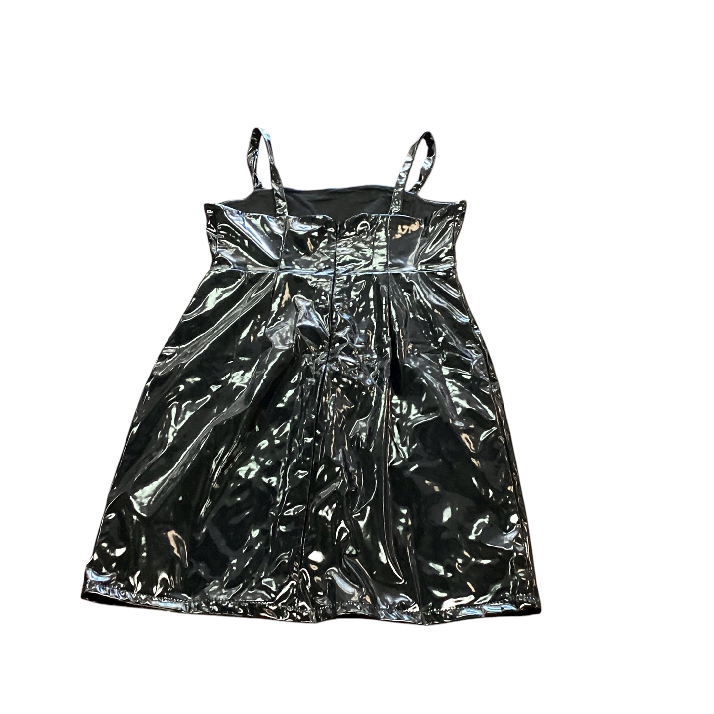 TCEC BLACK PATENT LEATHER MINI DRESS 158 SMALL