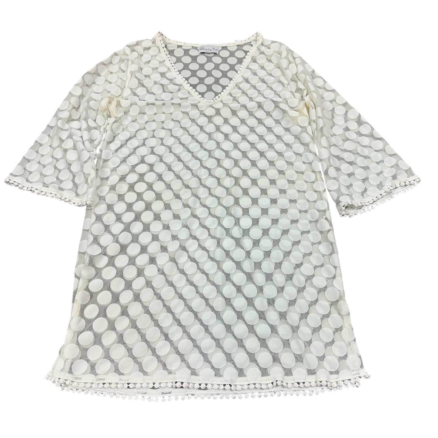 MUD PIE WHITE SWIMSUIT COVER UP 87 MEDIUM