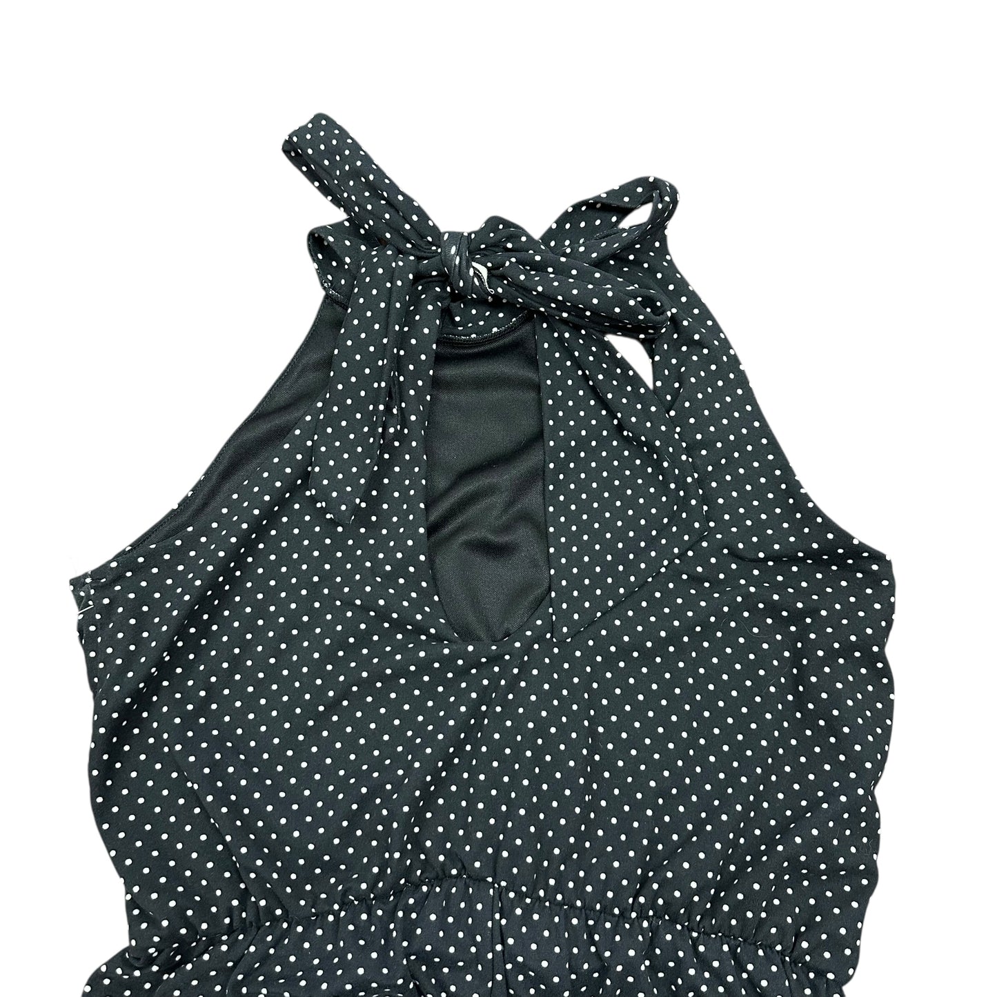 ROLLA COSTA BLACK WHITE POLKA DOT CROPPED JUMPSUIT 84 MEDIUM