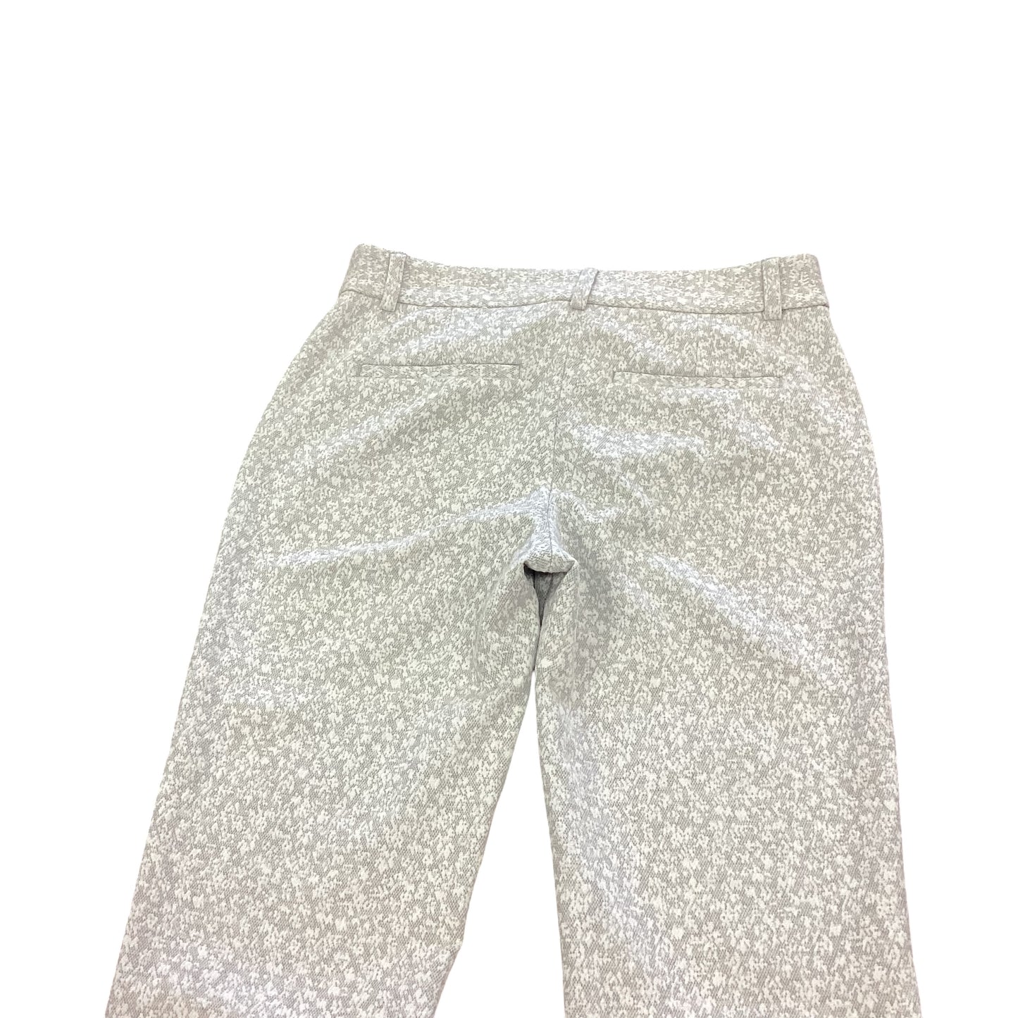 EXPRESS COLUMNIST BARLEY BOOT MIDRISE GRAY WHITE PANTS 166 Sz 0L