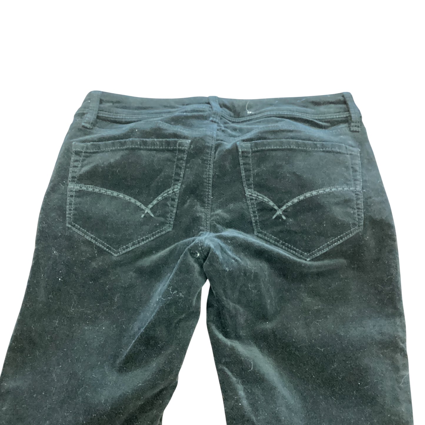 BULLHEAD BLACK CRUSHED VELVET SKINNEST PANTS 84 Sz 5