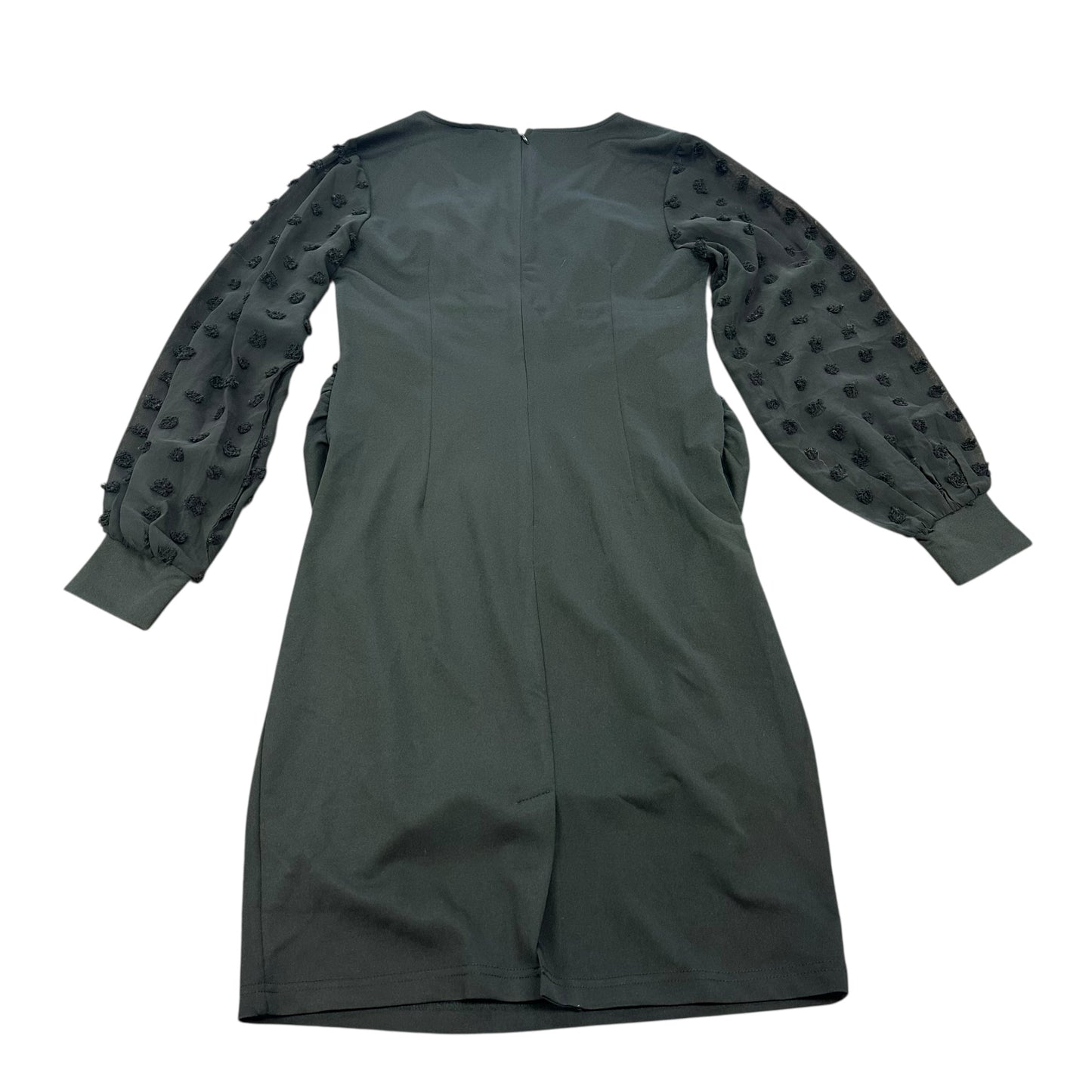 MAACIE MATERNITY BLACK MIDI LONG SLEEVE DRESS 14 MEDIUM