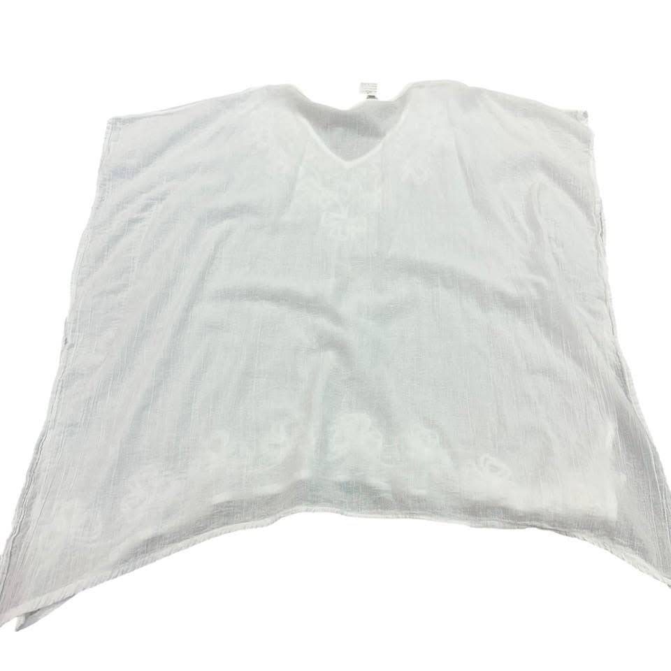 INDIA BOUTIQUE WHITE TUNIC TOP 216 LARGE