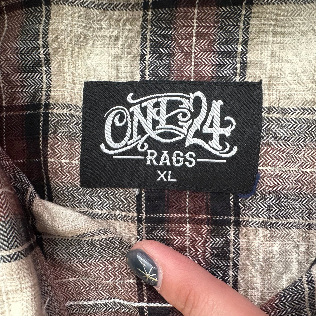 ONE24 RAGS VINTAGE FOOTBALL FLANNEL BUTTON UP 100 XL