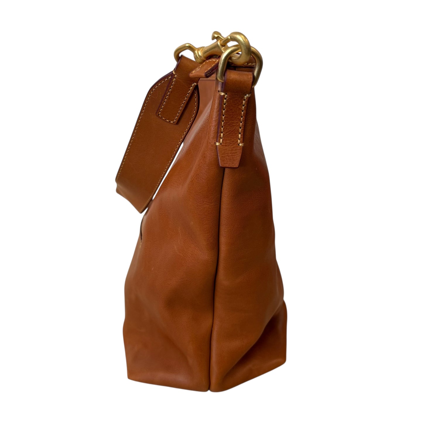 DOONEY BURKE BROWN CONGAC LEATHER SHOULDER BAG