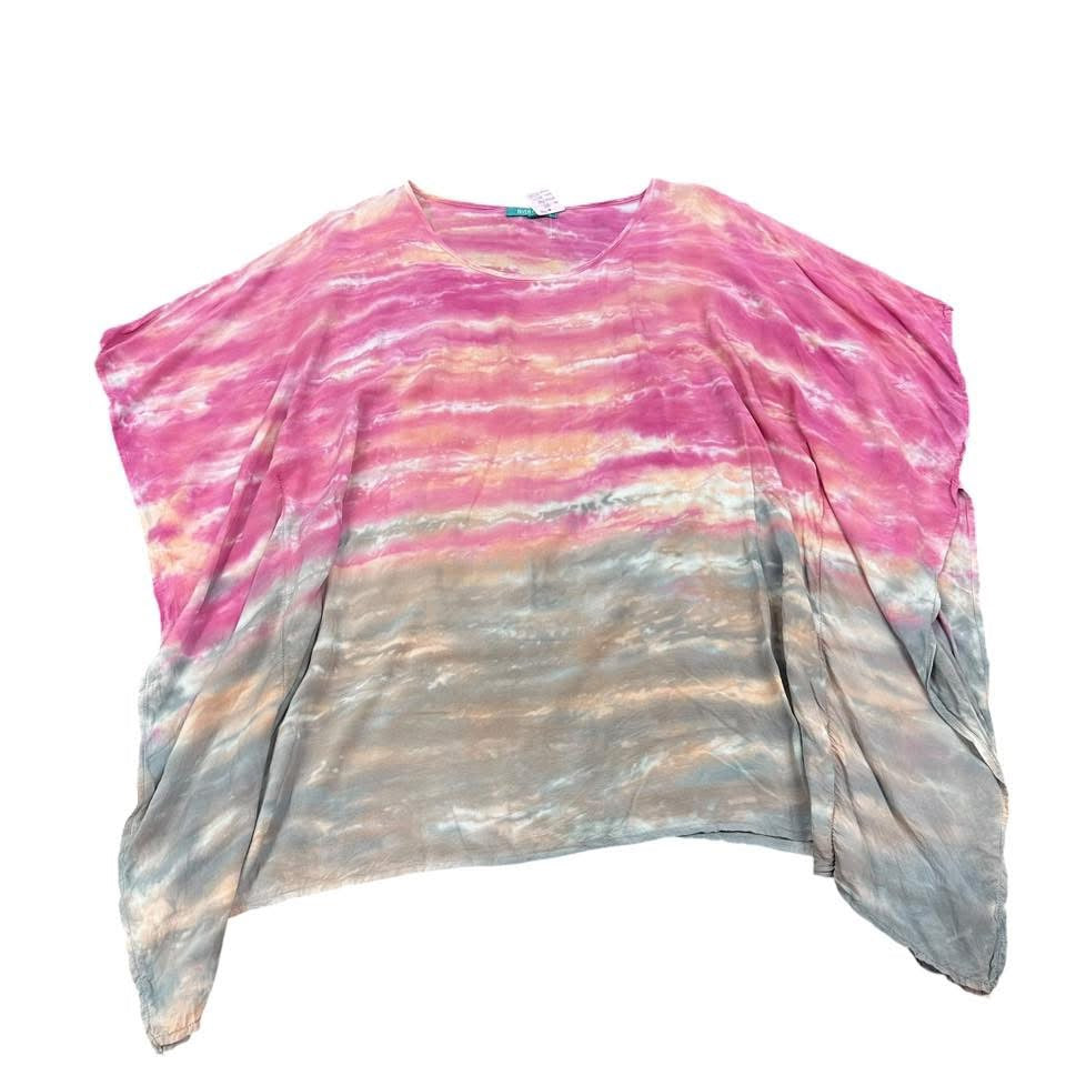RIVER + SKY TIE DYE TUNIC PONCHO TOP 49 M/L