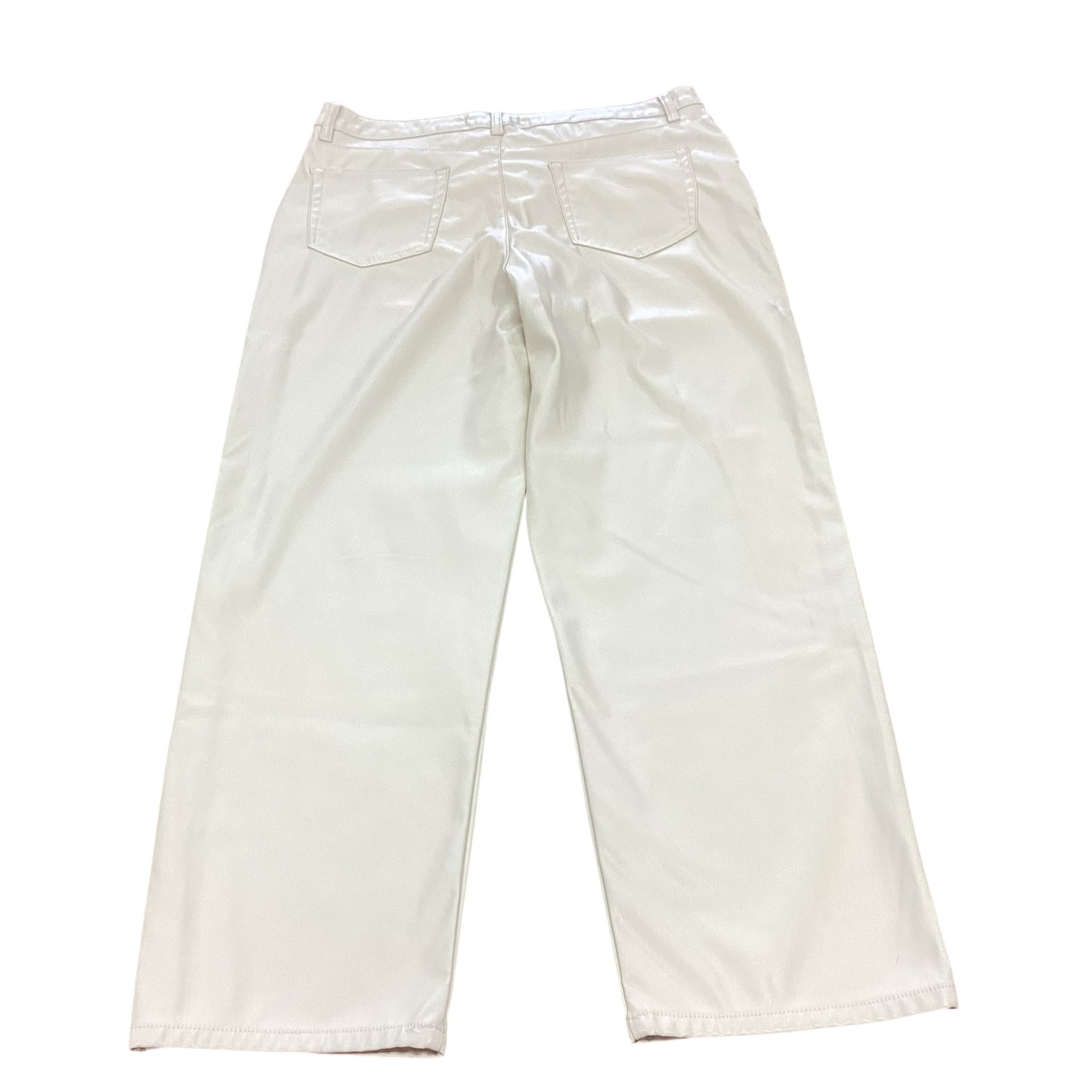 MADDEN NYC BEIGE FAUX LEATHER STRAIGHT LEG PANTS 62 Sz 13