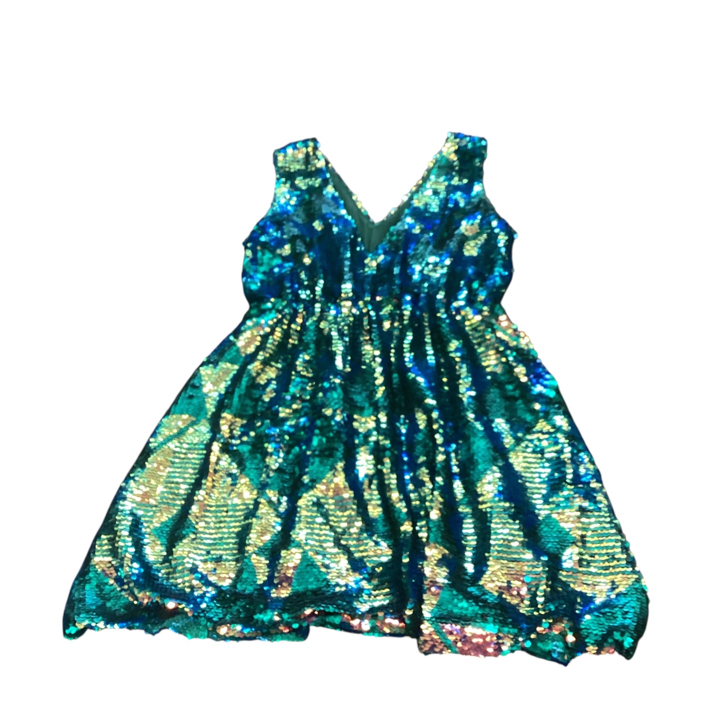 SOUTHERN FRIED CHICS GREEN SEQUINS DRESS 228 XL
