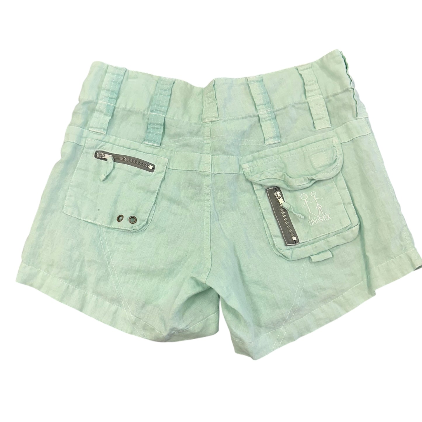 PETE & GRETA GREEN LINEN SHORTS 13 SZ 6