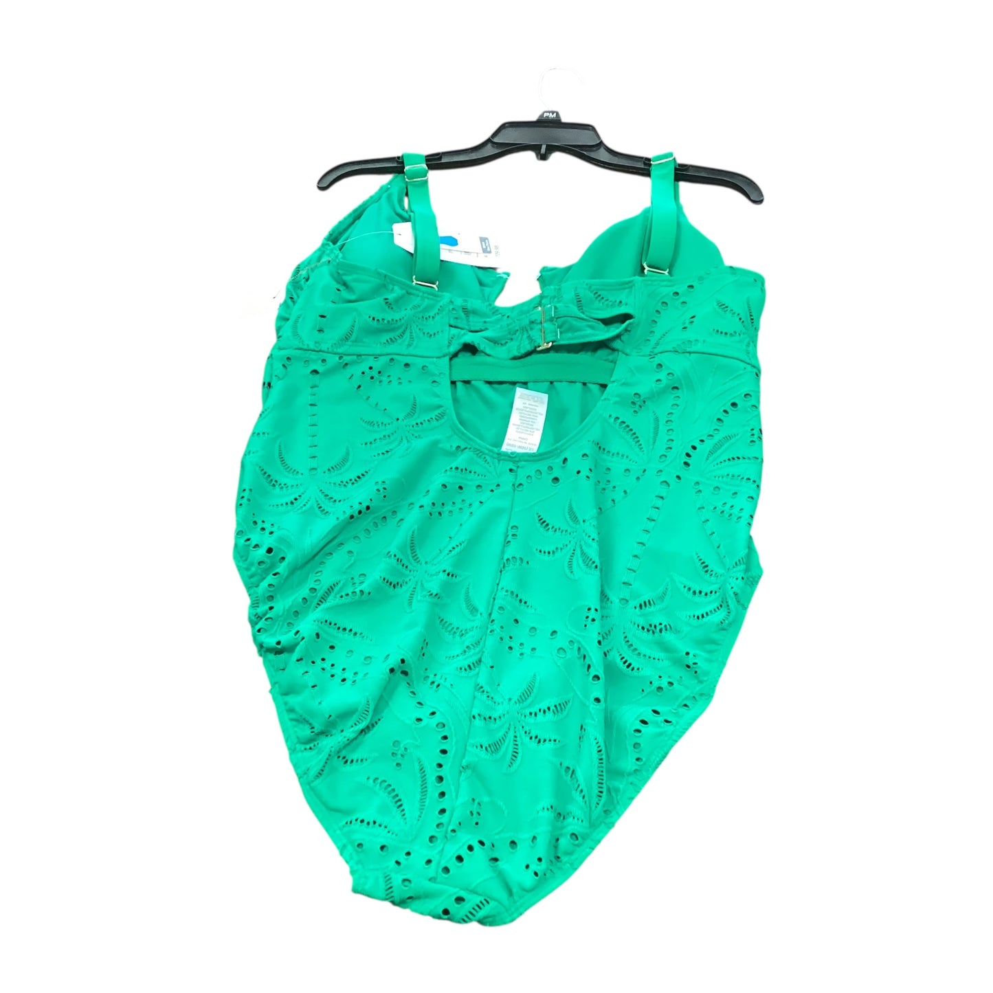 TIME & TRU GREEN ONE PIECE SWIMSUIT 56 NWT 1X