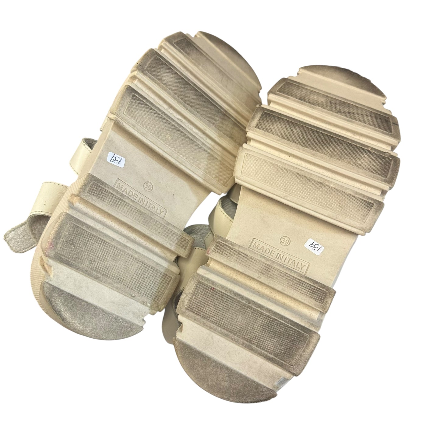 BEIGE CHUNKY SANDALS 139 Sz 8.5