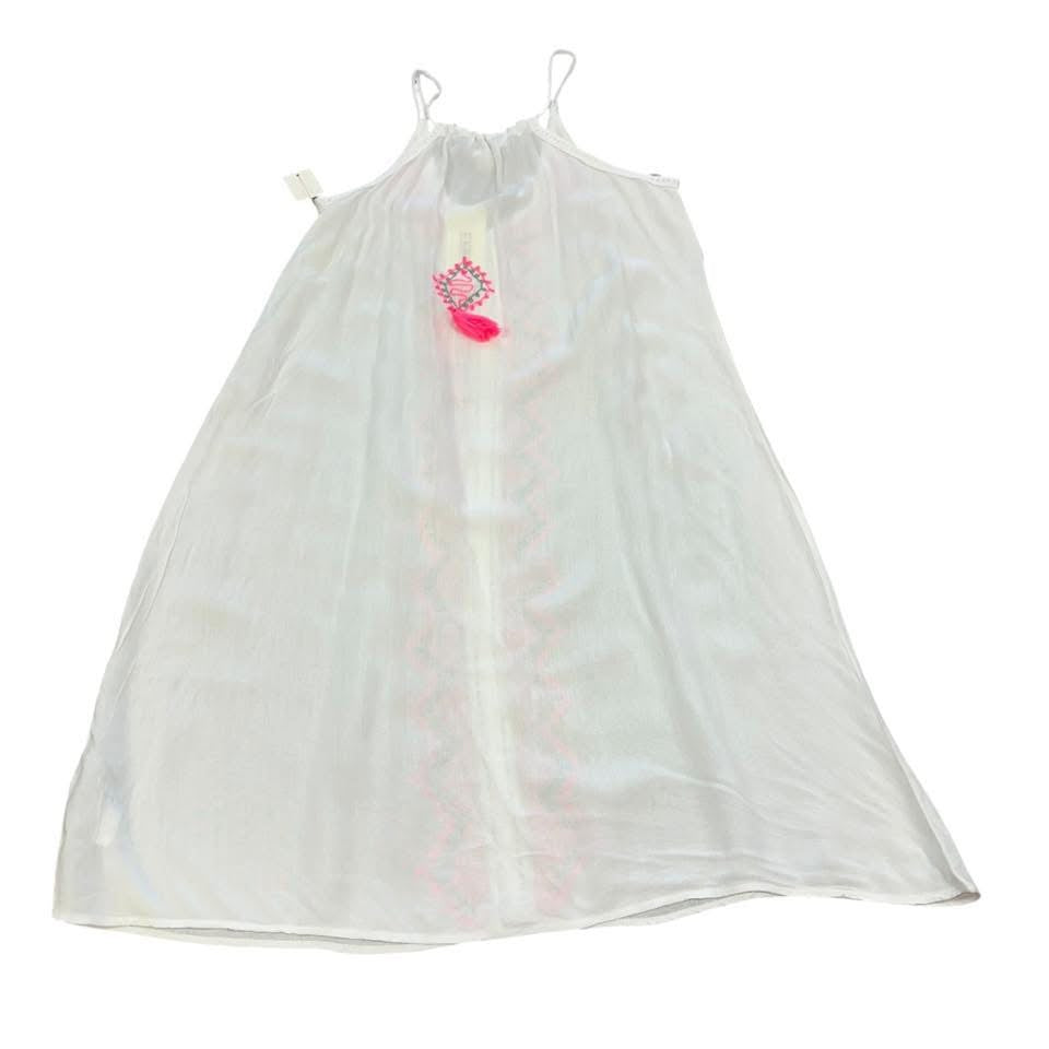 EXSIT WHITE EMBROIDERED SWIMSUIT COVER UP 219 NWT MEDIUM
