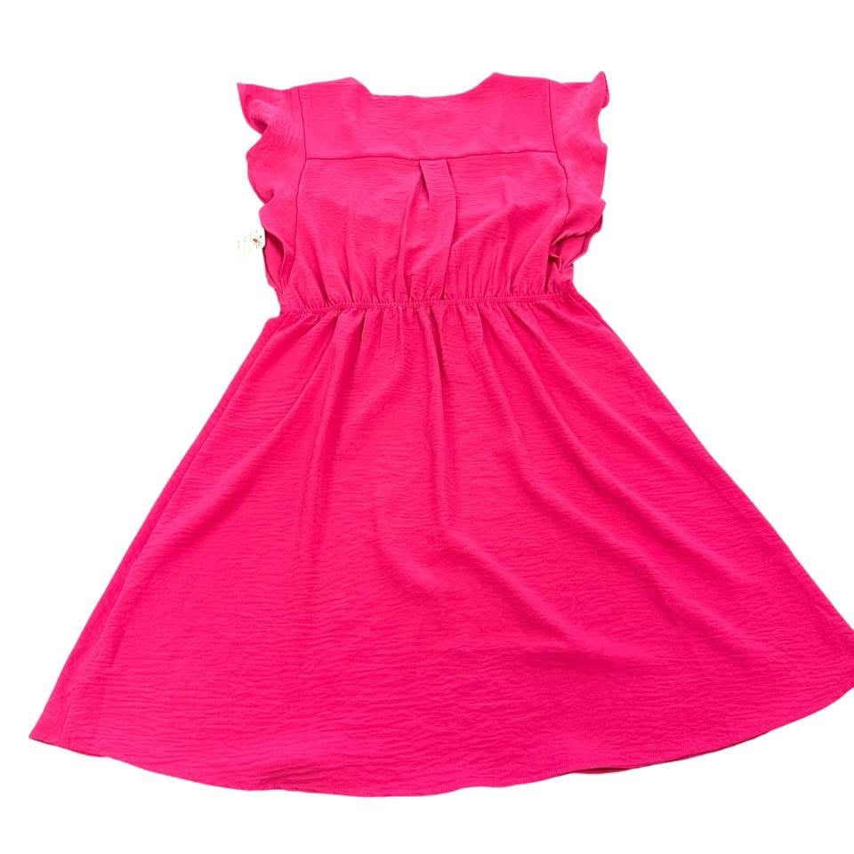 MONTEAU PINK FIT FLARE DRESS 143 MEDIUM