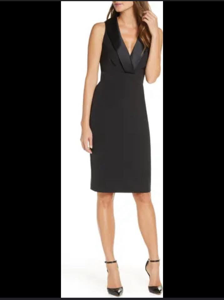 ELIZA J BLACK COCKTAIL DRESS 143 NWT $158 Sz 8