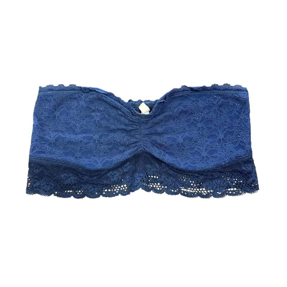 AERIE NAVY LACE BANDEAU 143 MEDIUM
