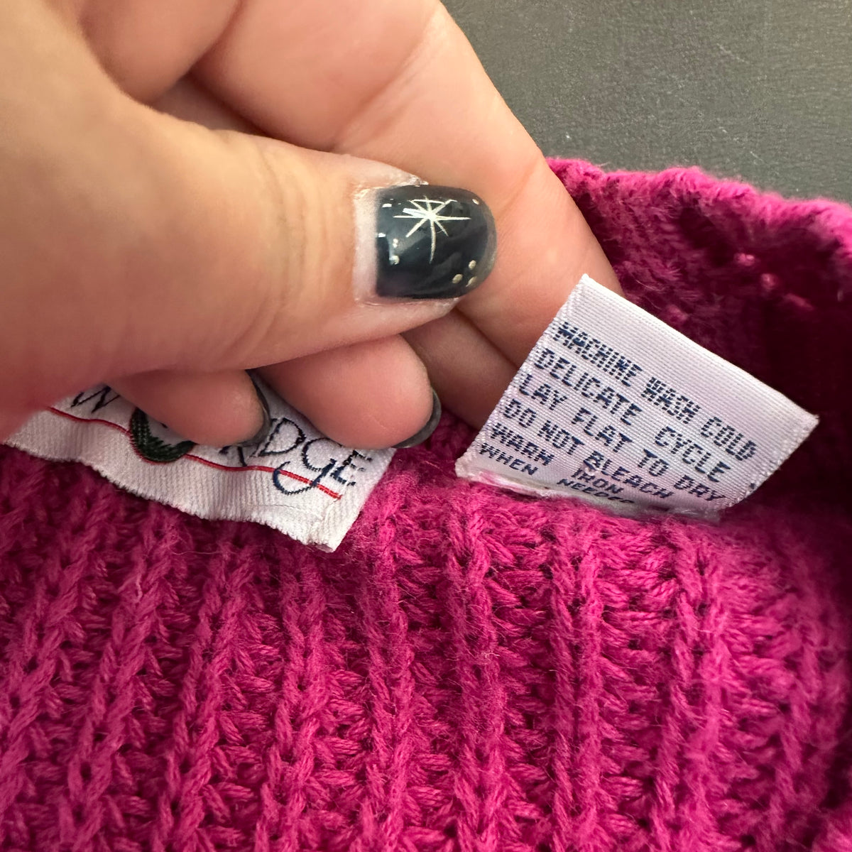RAINBOW BRIDGE MAGENTA PINK KNIT CARDIGAN VINTAGE 289 SMALL