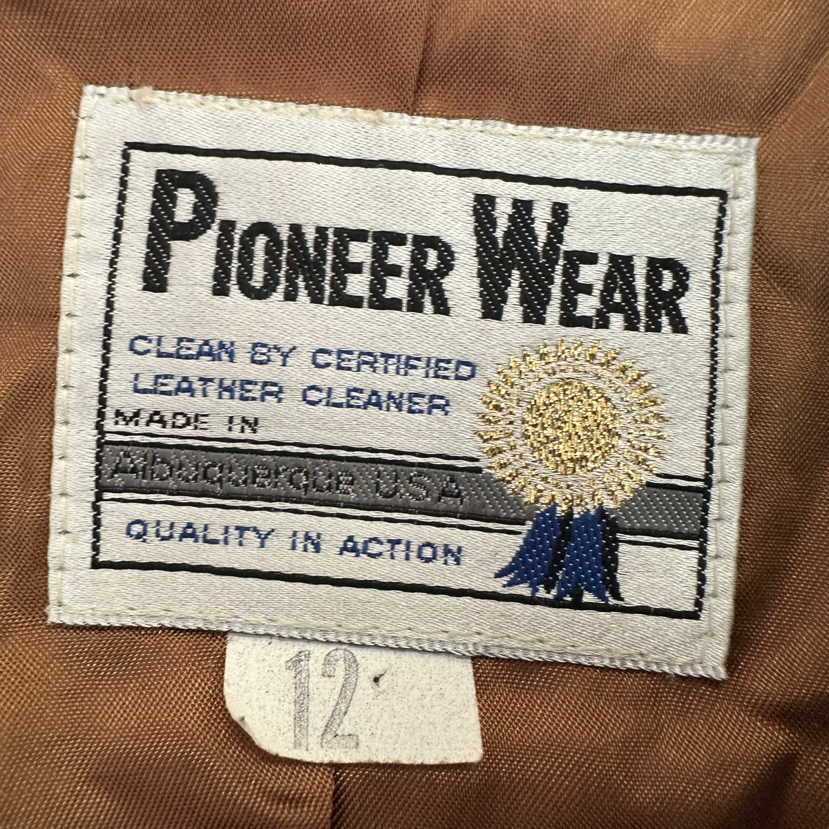PIONEER WEAR BROWN LEATHER VINTAGE BLAZER 289 M/L