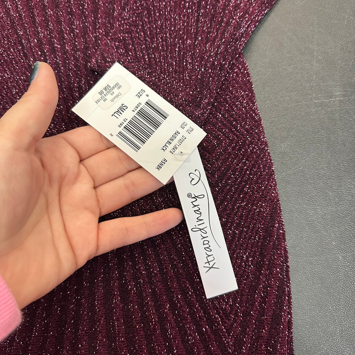 XTRAORDINARY RAISIN PURPLE COCKTAIL DRESS BODYCON NWT 75 SMALL