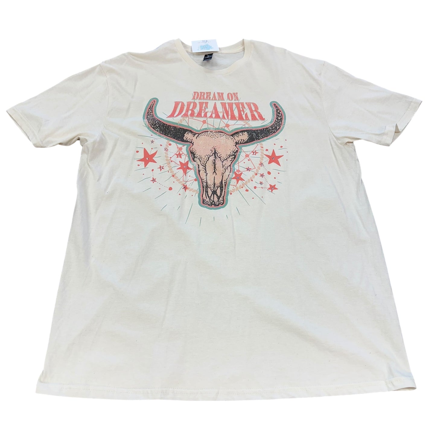 DREAM ON DREAMER BEIGE T-SHIRT 138 NWT $34 XL