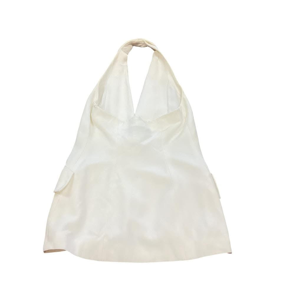 GENNY WHITE HALTER BLOUSE 228 MEDIUM