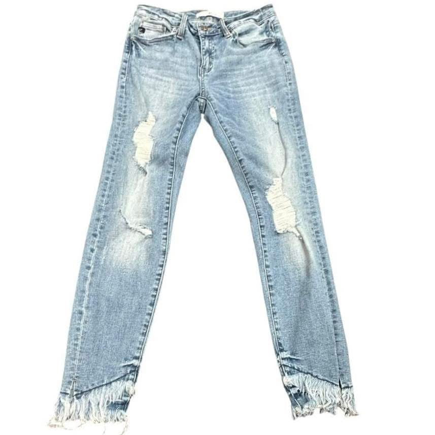 JUDY BLUE FRAYED HEM DENIM JEANS 243 Sz 7