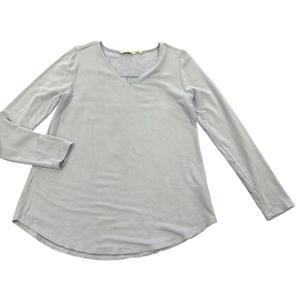 SOFT SURROUNDINGS LIGHT BLUE TUNIC SWEATSHIRT 124 MEDIUM