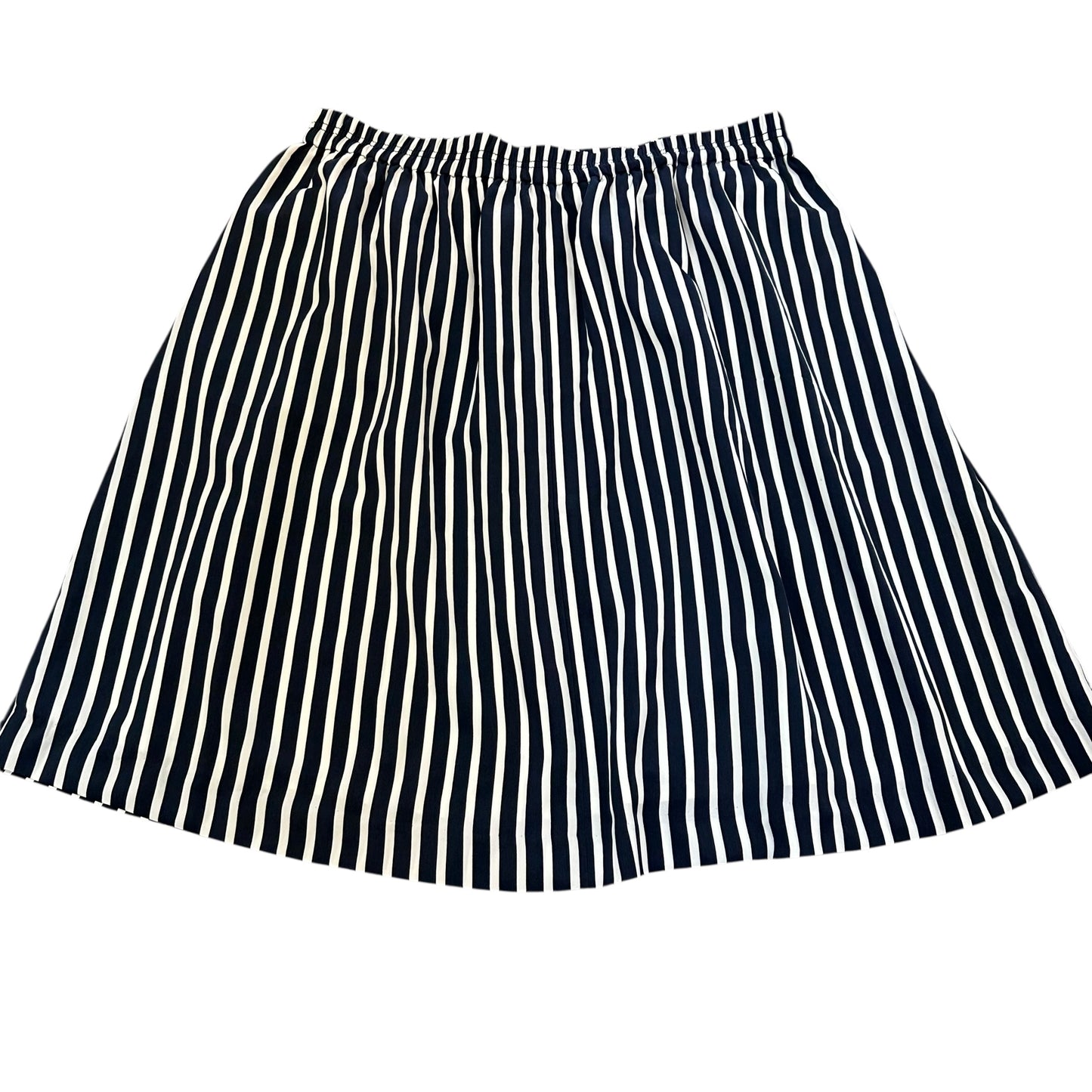 J CREW NAVY WHITE STRIPED SKIRT LARGE