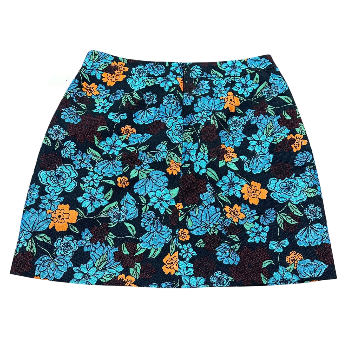 LOFT NAVY FLORAL SKIRT 14 Sz 8