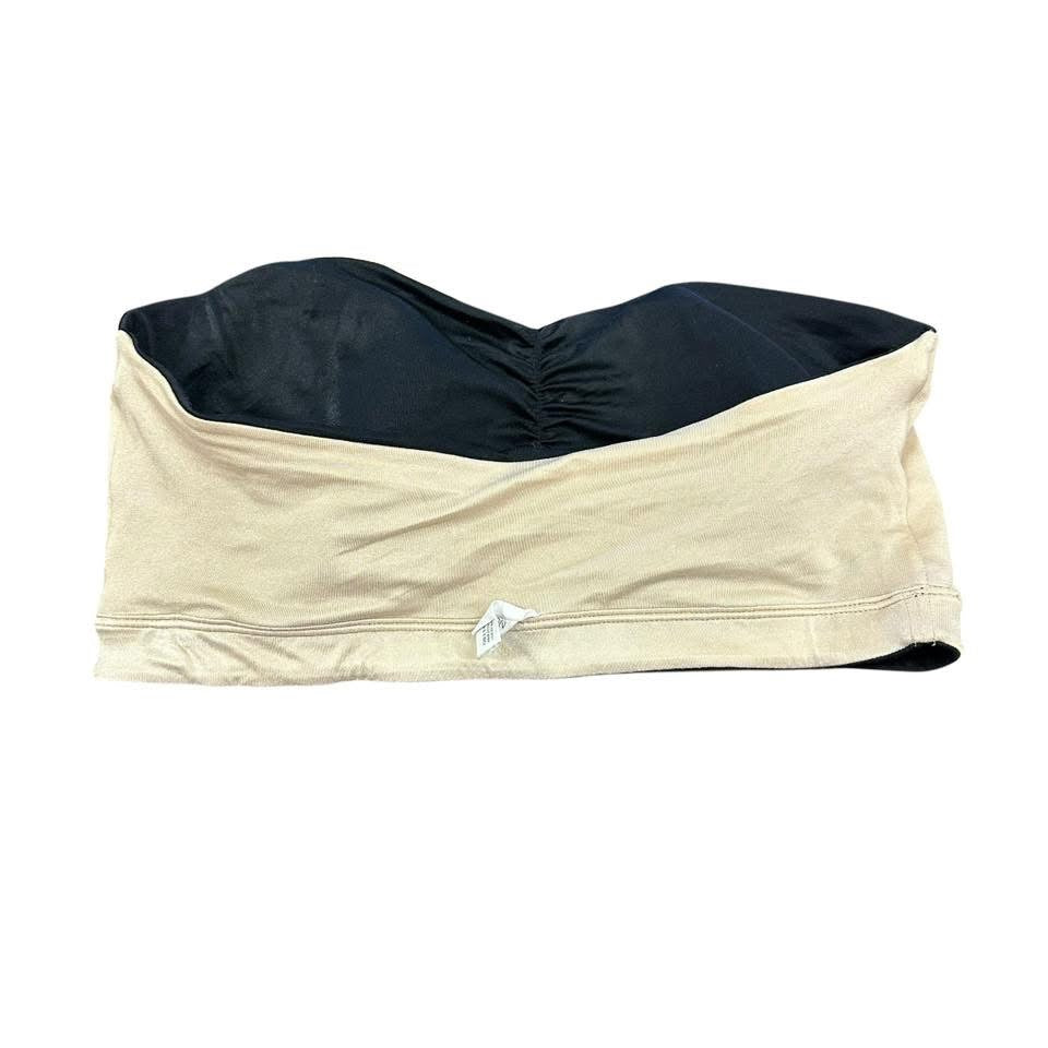 NUDE BLACK REVERSIBLE STRAPLESS BRA Sz 40