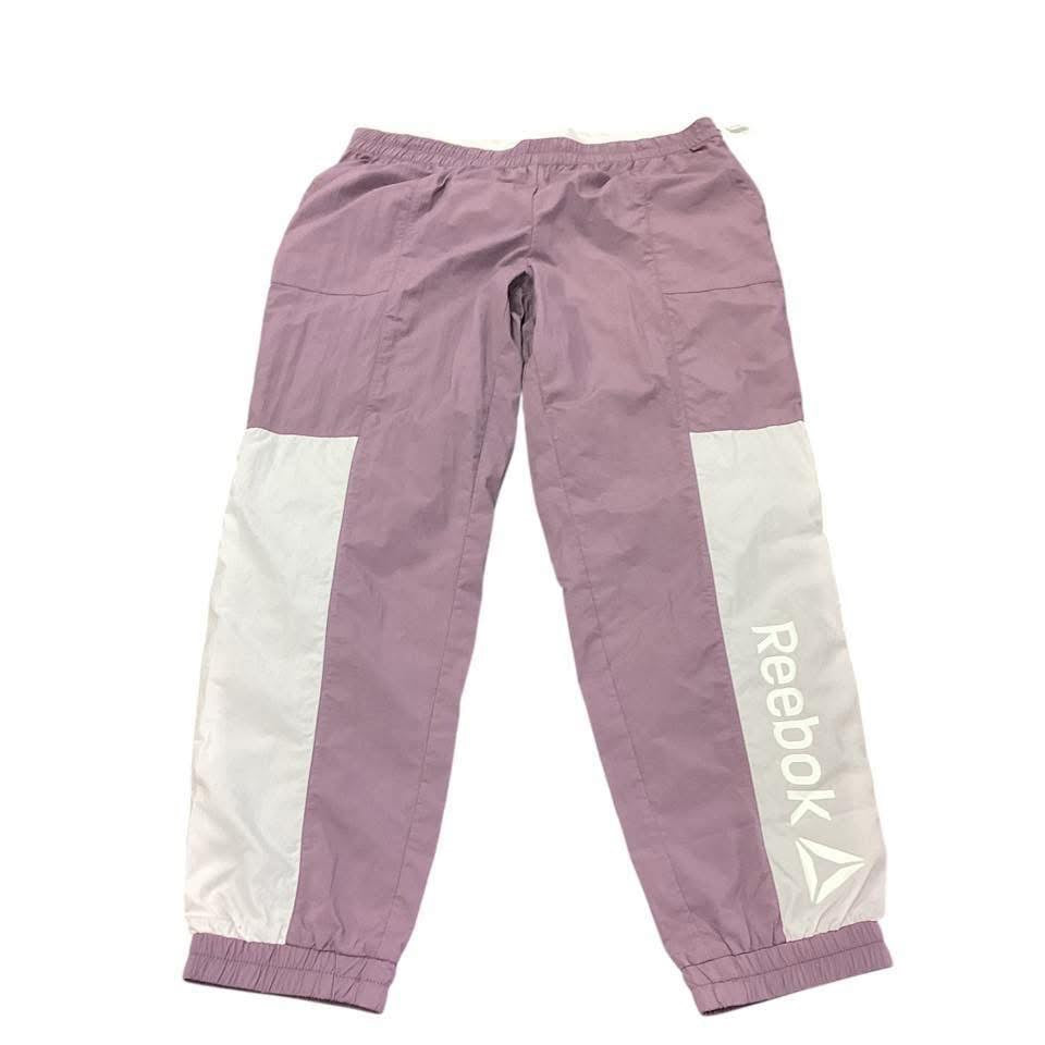 REEBOK WIND BREAKER PURPLE PANTS LARGE