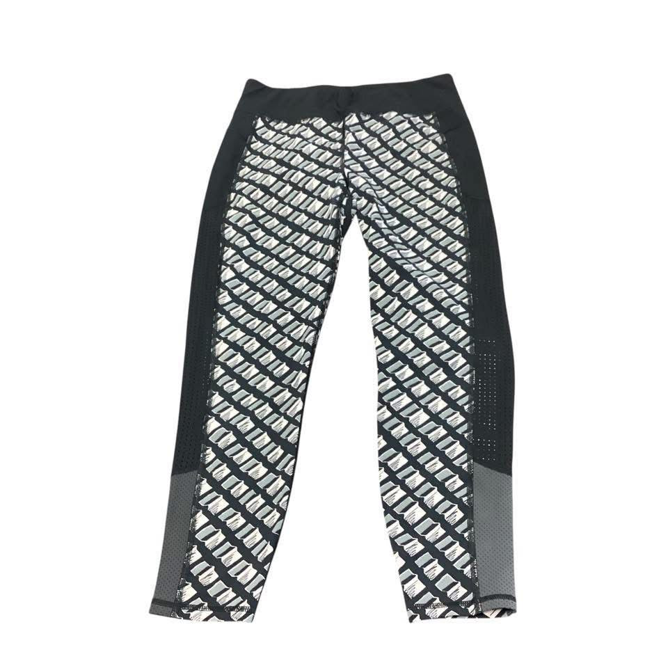 SWEATY BETTY BLACK GRAY DIAMOND LEGGINGS 100 LARGE SHORT