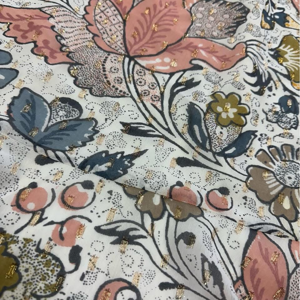 LOFT FLORAL SEMI SHEER DRESS 52 SMALL