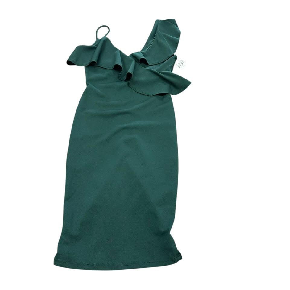 WINDSOR DARK GREEN MINI DRESS 35 SMALL