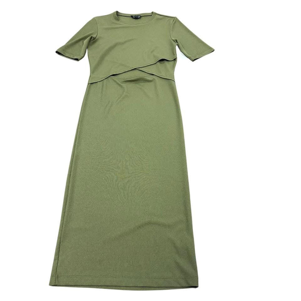 TOPSHOP GREEN BODYCON FITTED DRESS 166 SZ 4