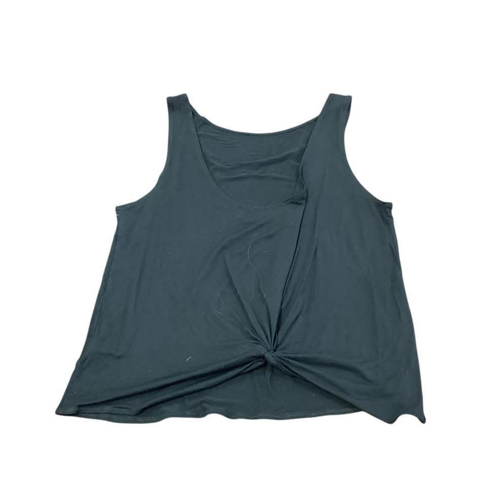 ZYIA ACTIVE KNOTTED BLACK TANK TOP 54 2X