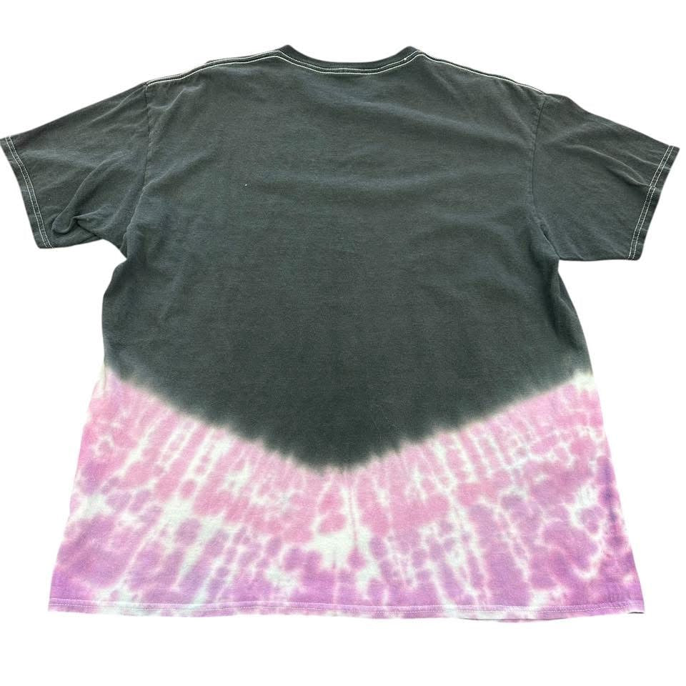 PACSUN BLACK PURPLE TIE DYE TSHIRT MIAMI BEACH 100 LARGE