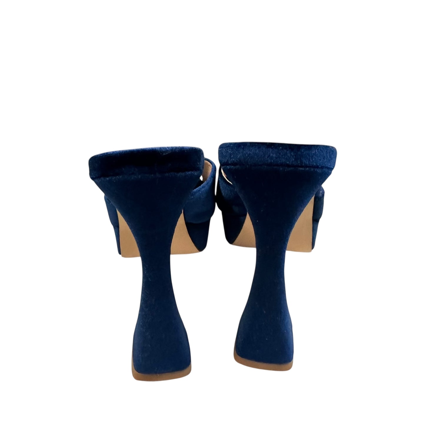 LULUS NAVY VELVET HEELS 220 Sz 9