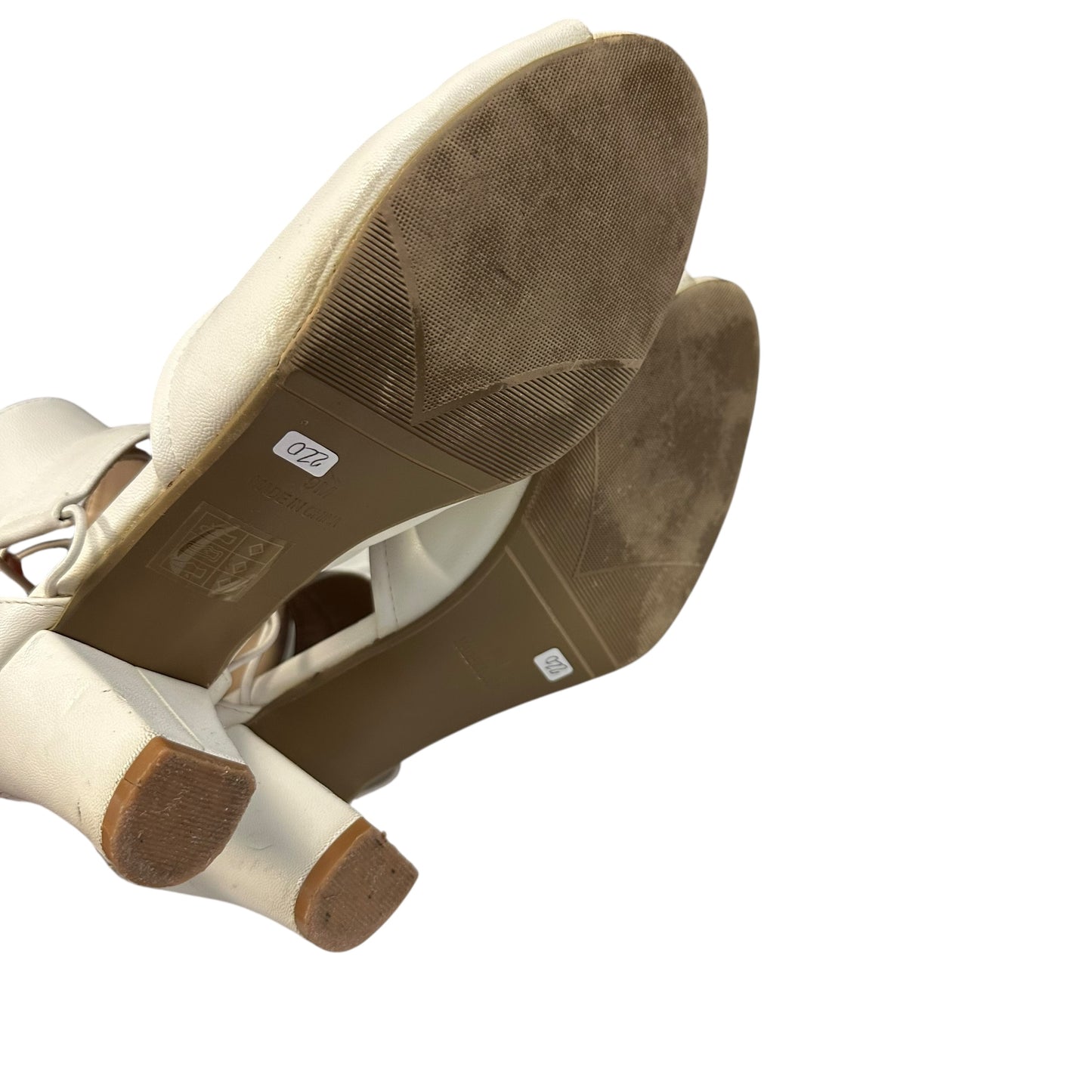 ANN CREEK VEGAN LEATHER WHITE HEELS 220 Sz 9