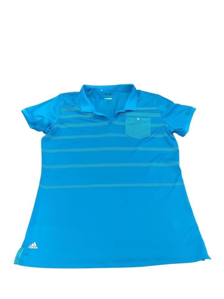 ADIDAS BLUE POLO TOP LARGE