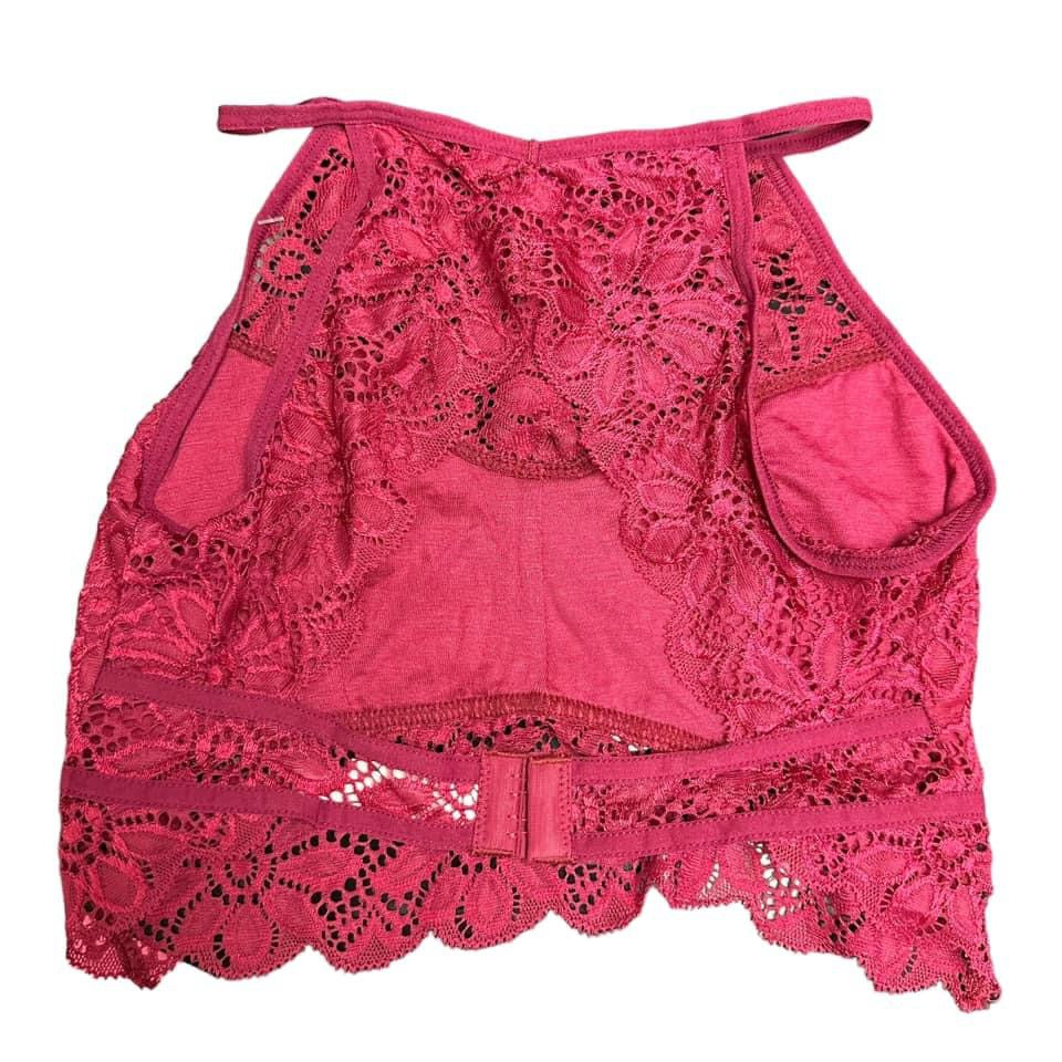 ZENANA OUTFITTERS WINE LACE BRALETTE NWT