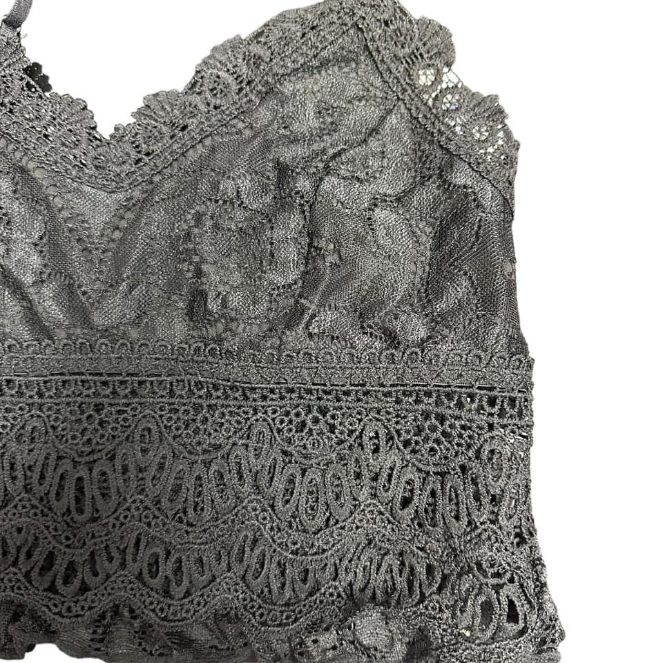 BLACK LACE BRALETTE CROP SMALL $6.99