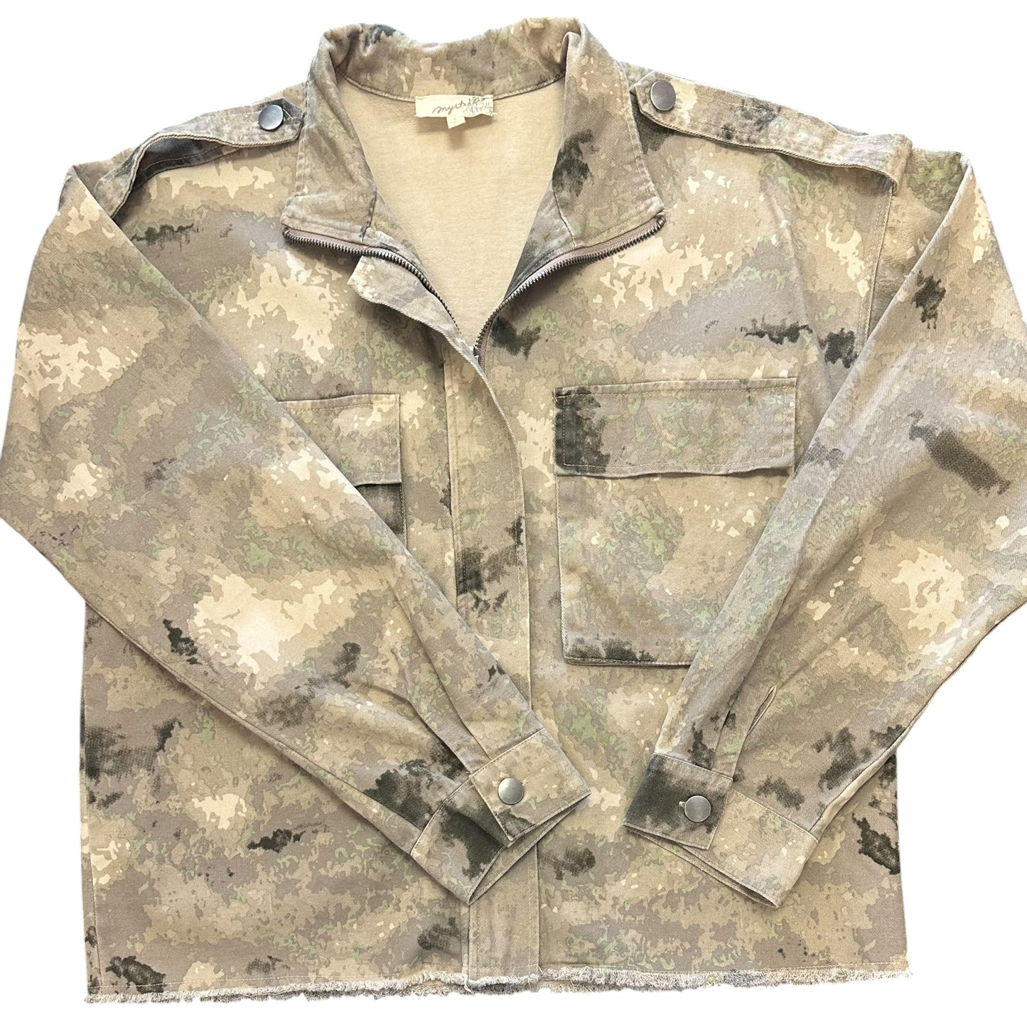 MYSTREE TAN CAMO JACKET 100 SMALL