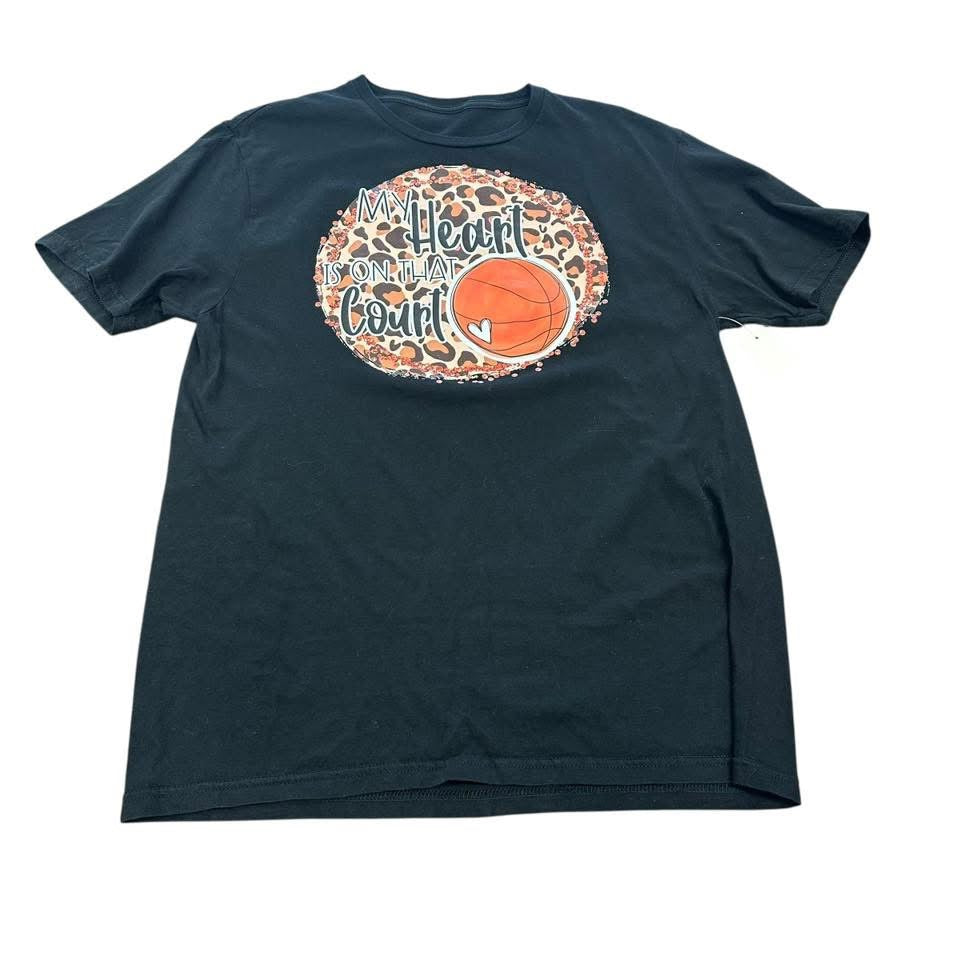 BLACK BASKETBALL T-SHIRT 181 LARGE
