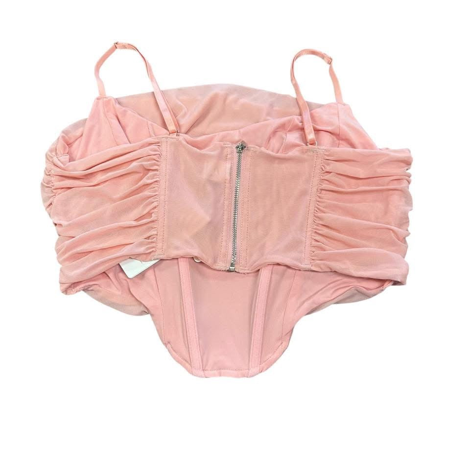 ZESICA PINK CROPPED TOP 223 NWT LARGE