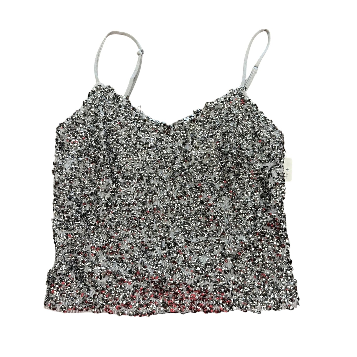 EXPRESS SILVER SEQUINS BLOUSE 223 XS