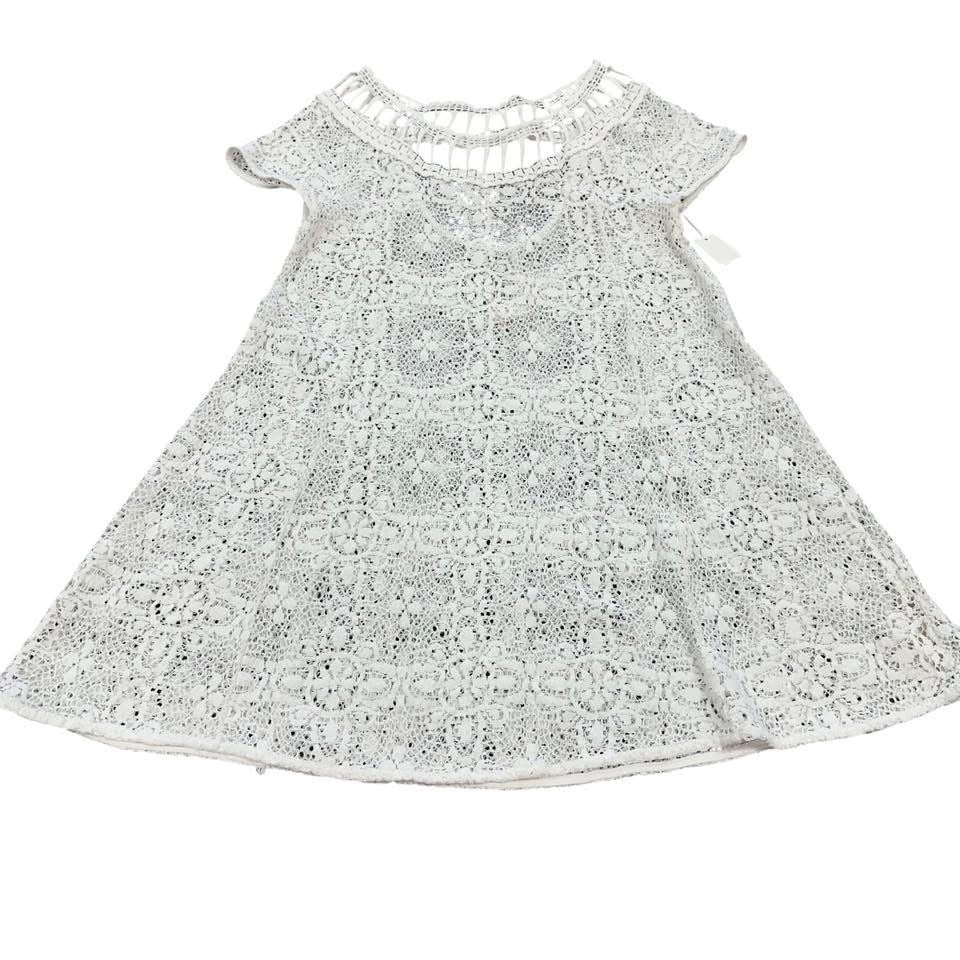 FREE PEOPLE WHITE LACE TUNIC 100 SMALL