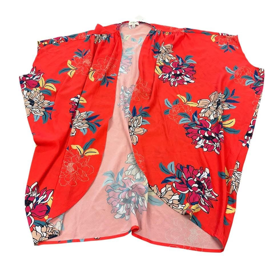 UMGEE RED FLORAL BOHO KIMONO 185 S/M