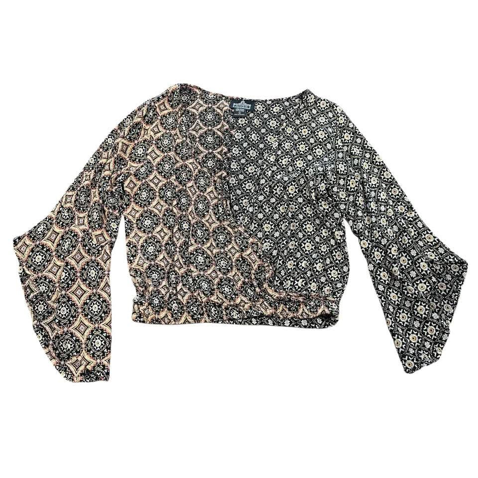 ANGIE BLACK BOHO BLOUSE 143 SMALL